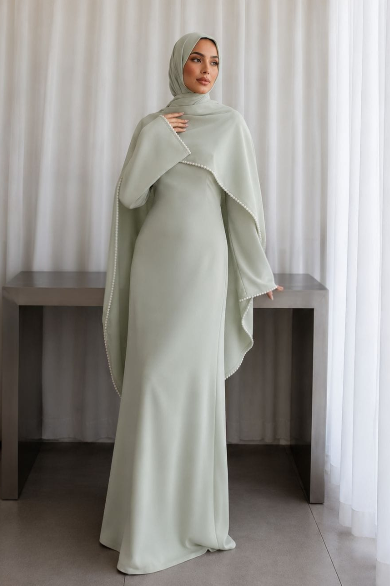 Beaded Cape Drape Abaya