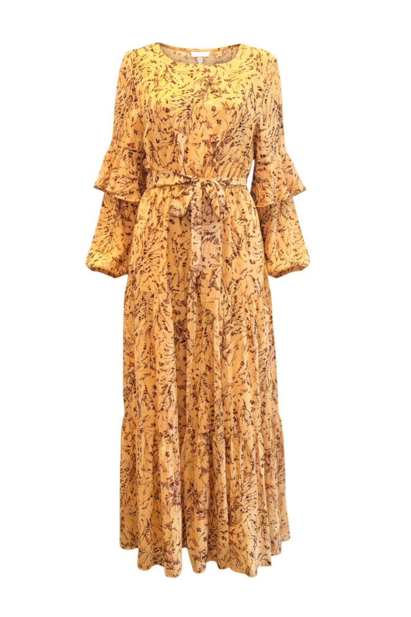 Floral Chiffon Maxi Dress