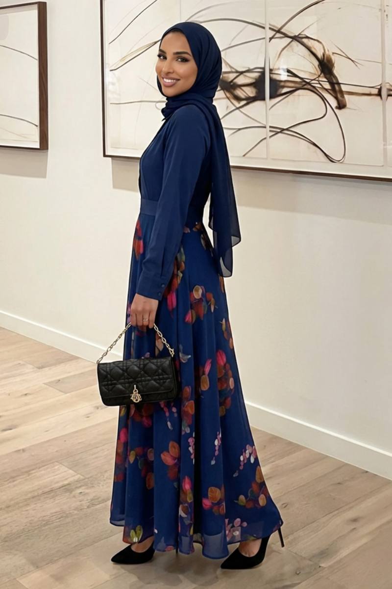 Luxe Harmony Maxi Dress - Teal Blue