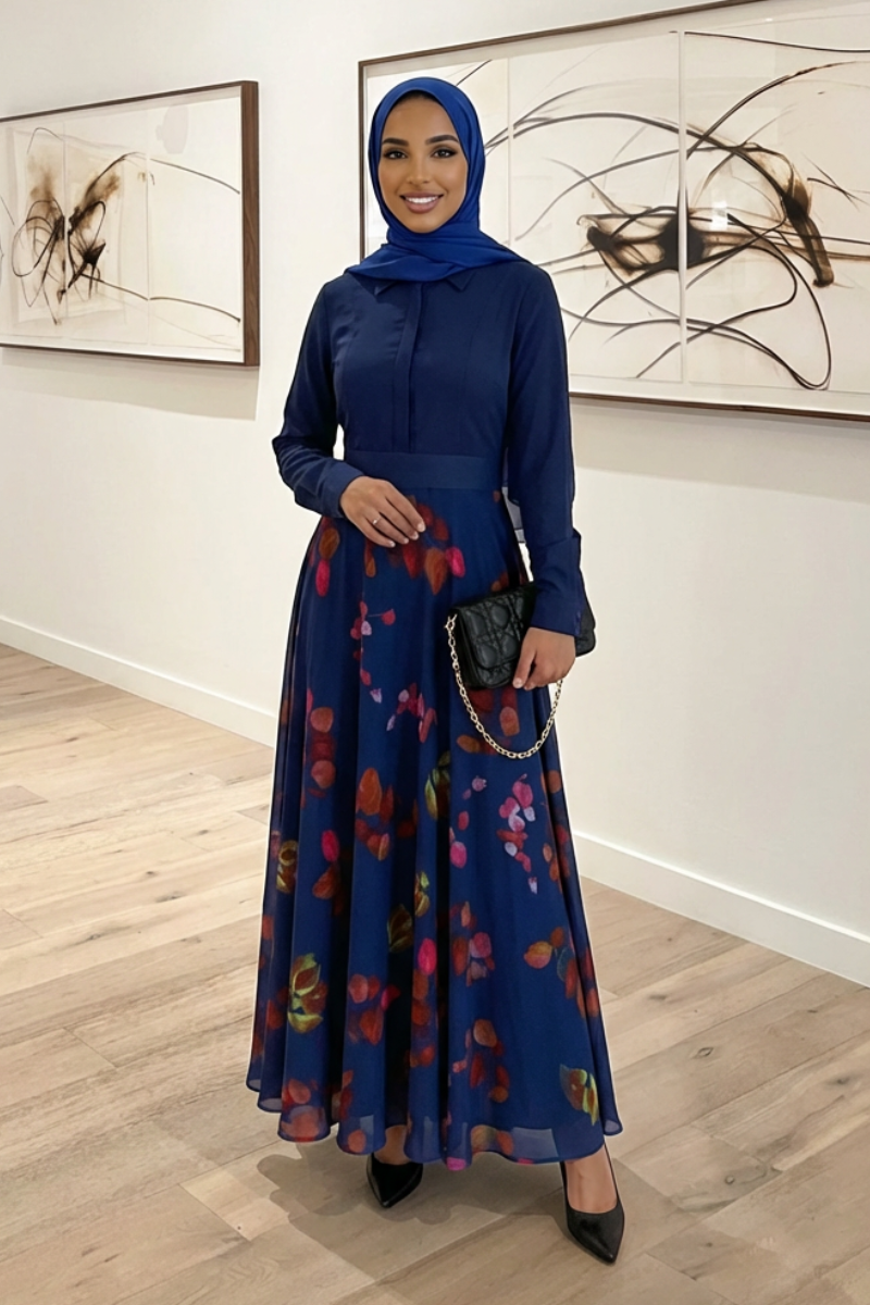 Luxe Harmony Maxi Dress - Teal Blue