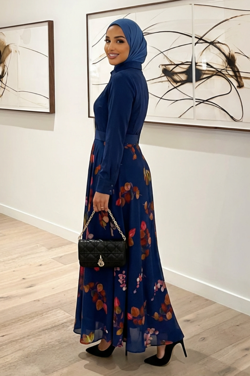 Luxe Harmony Maxi Dress - Teal Blue