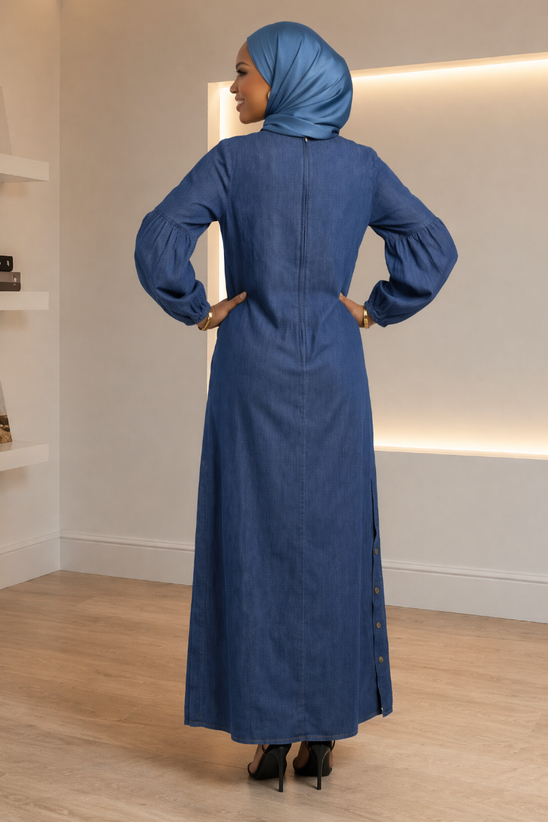 Urban Blue Denim Maxi Dress