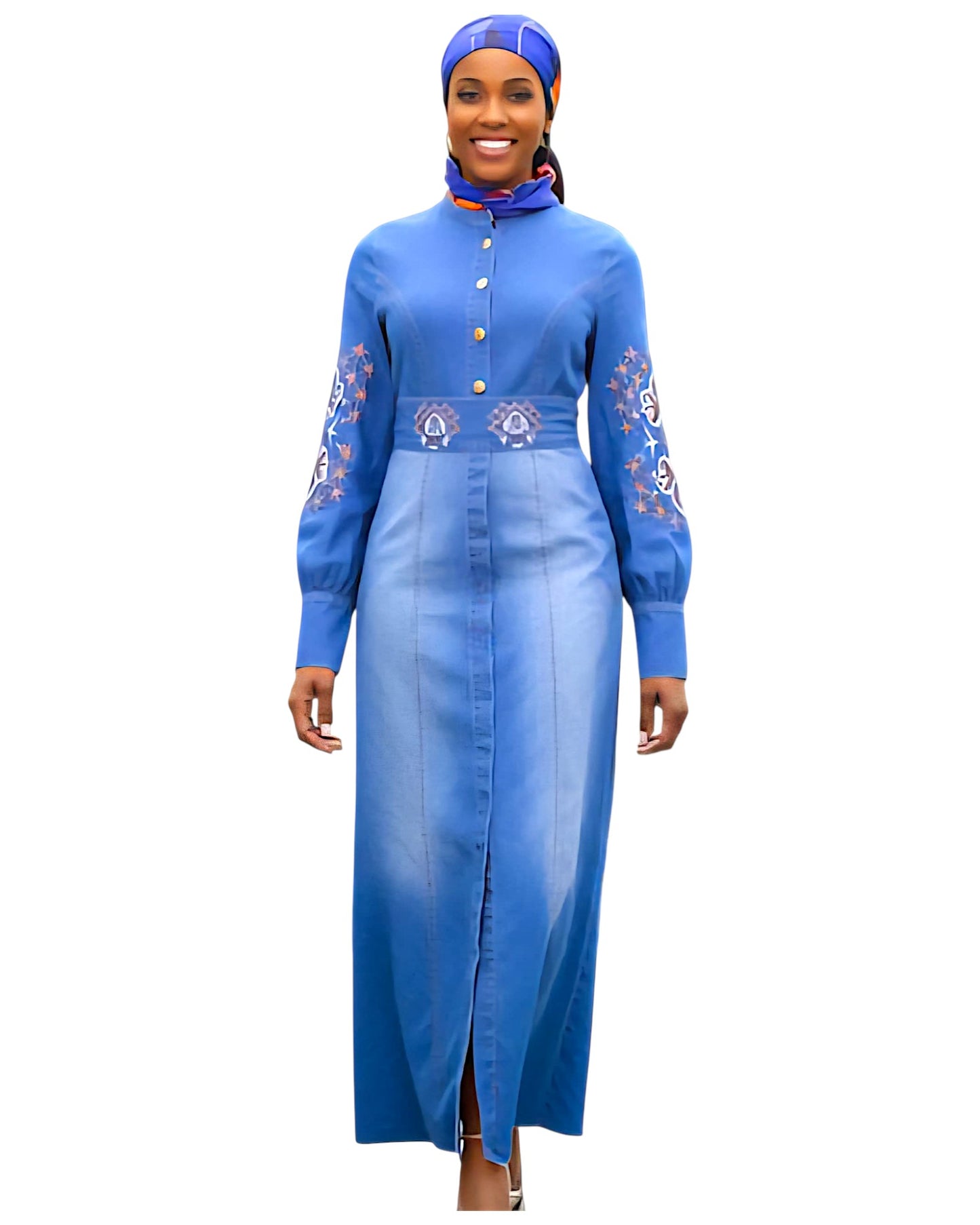Denim Shirt Dress - Indigo Breeze
