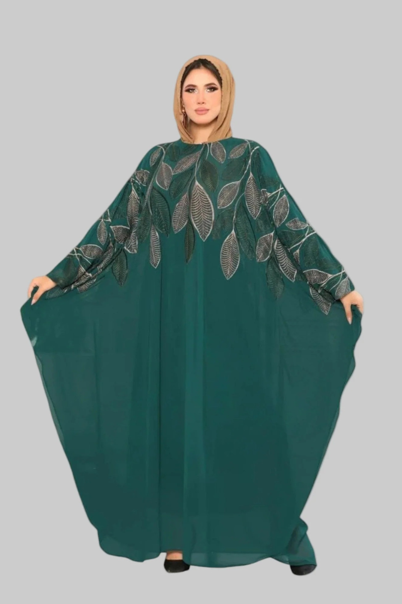 Nawārah Two-Piece Embroidered Abaya Set