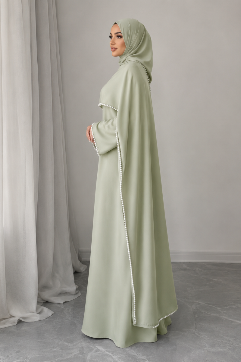 Beaded Cape Drape Abaya