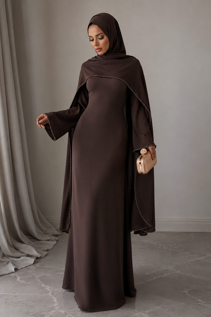 Beaded Cape Drape Abaya