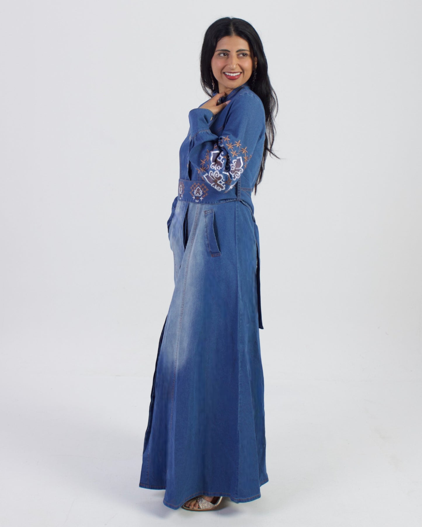 Indigo Breeze Denim Shirt Dress