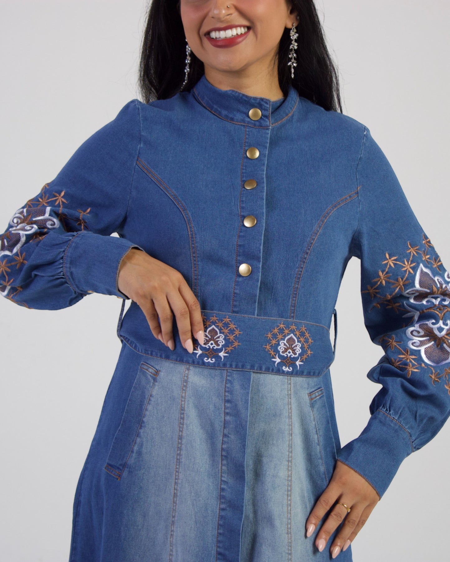 Indigo Breeze Denim Shirt Dress