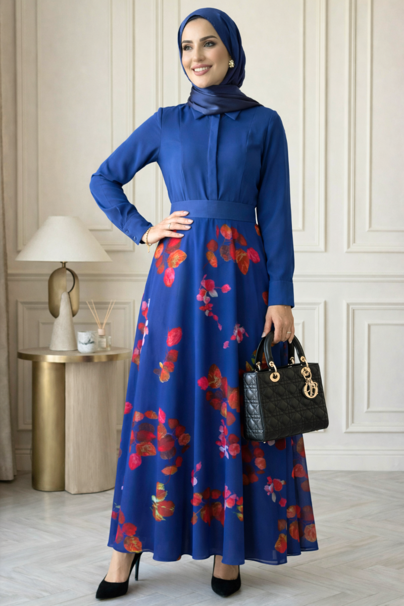 Luxe Harmony Maxi Dress - Teal Blue