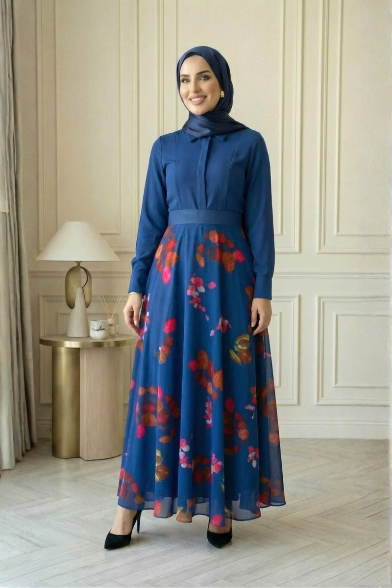 Luxe Harmony Maxi Dress - Teal Blue