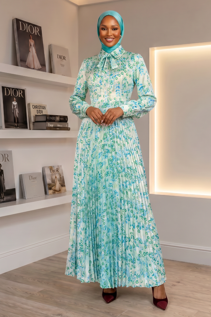 Sage Bloom Maxi Dress