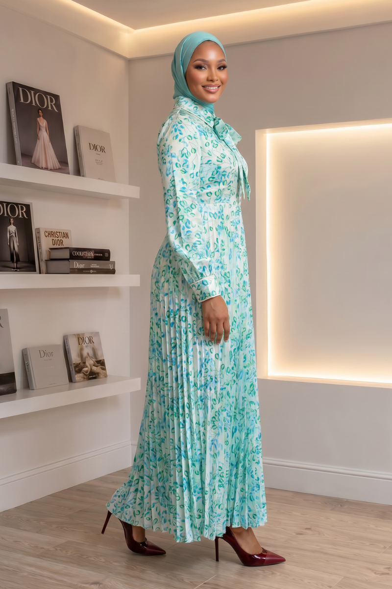 Sage Bloom Maxi Dress