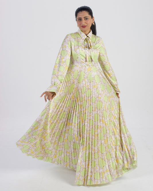 Golden Petal Maxi Dress