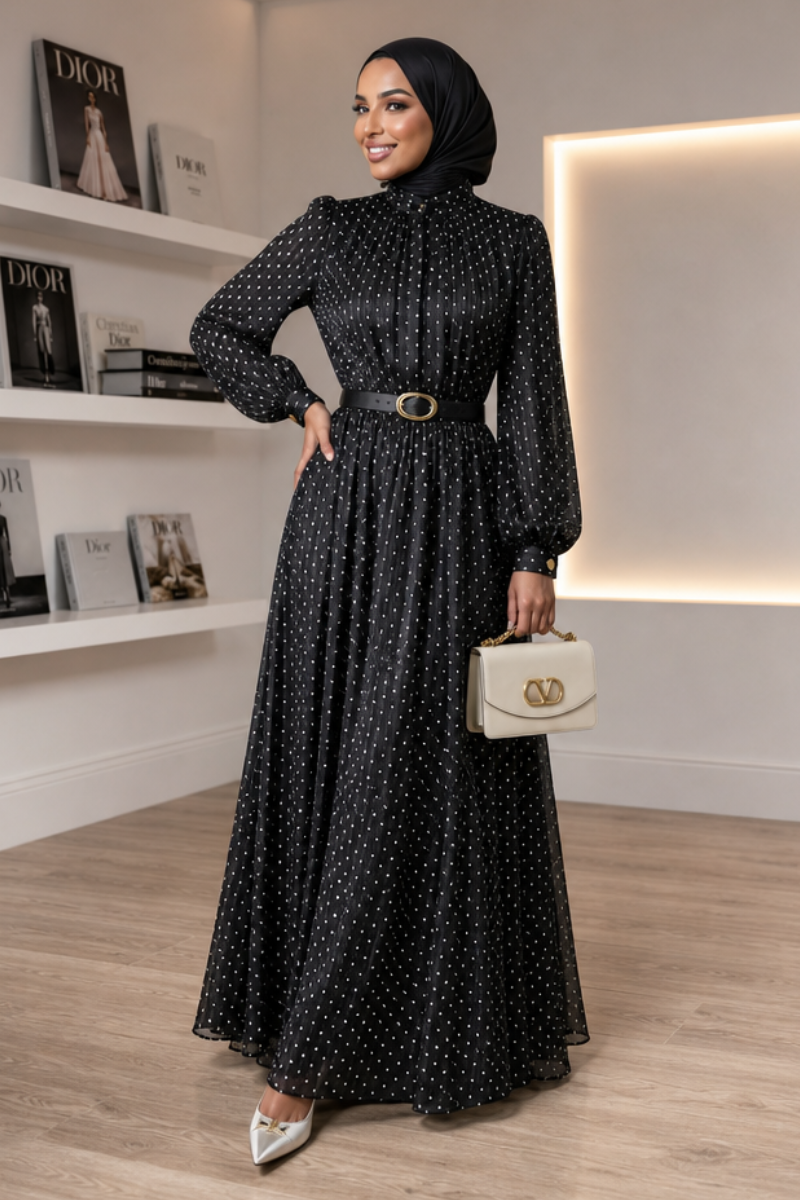 Polka Maxi Dress