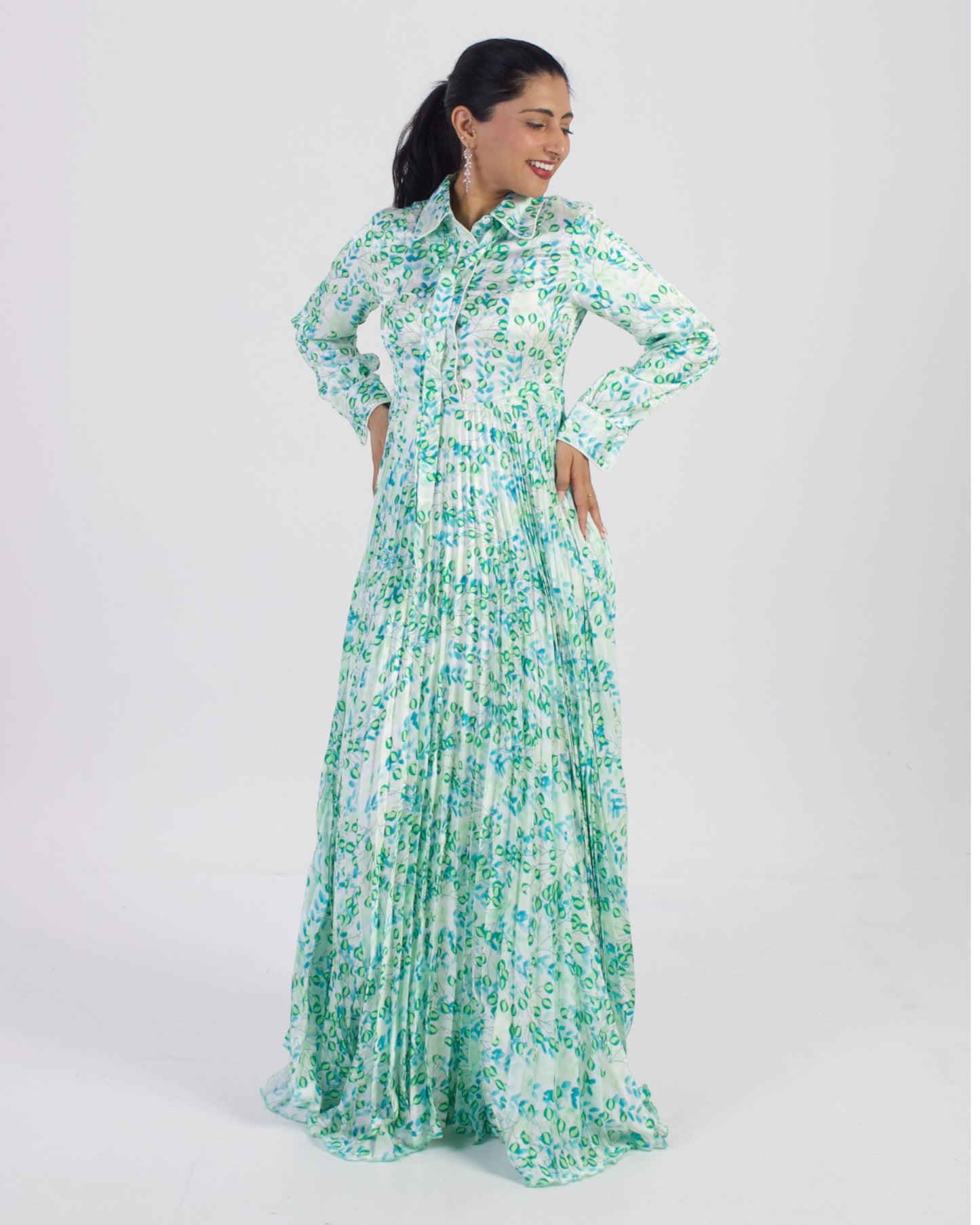 Sage Bloom Maxi Dress