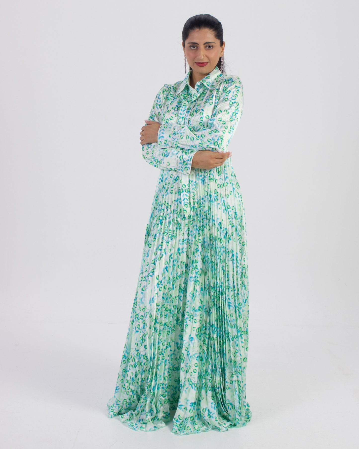 Sage Bloom Maxi Dress
