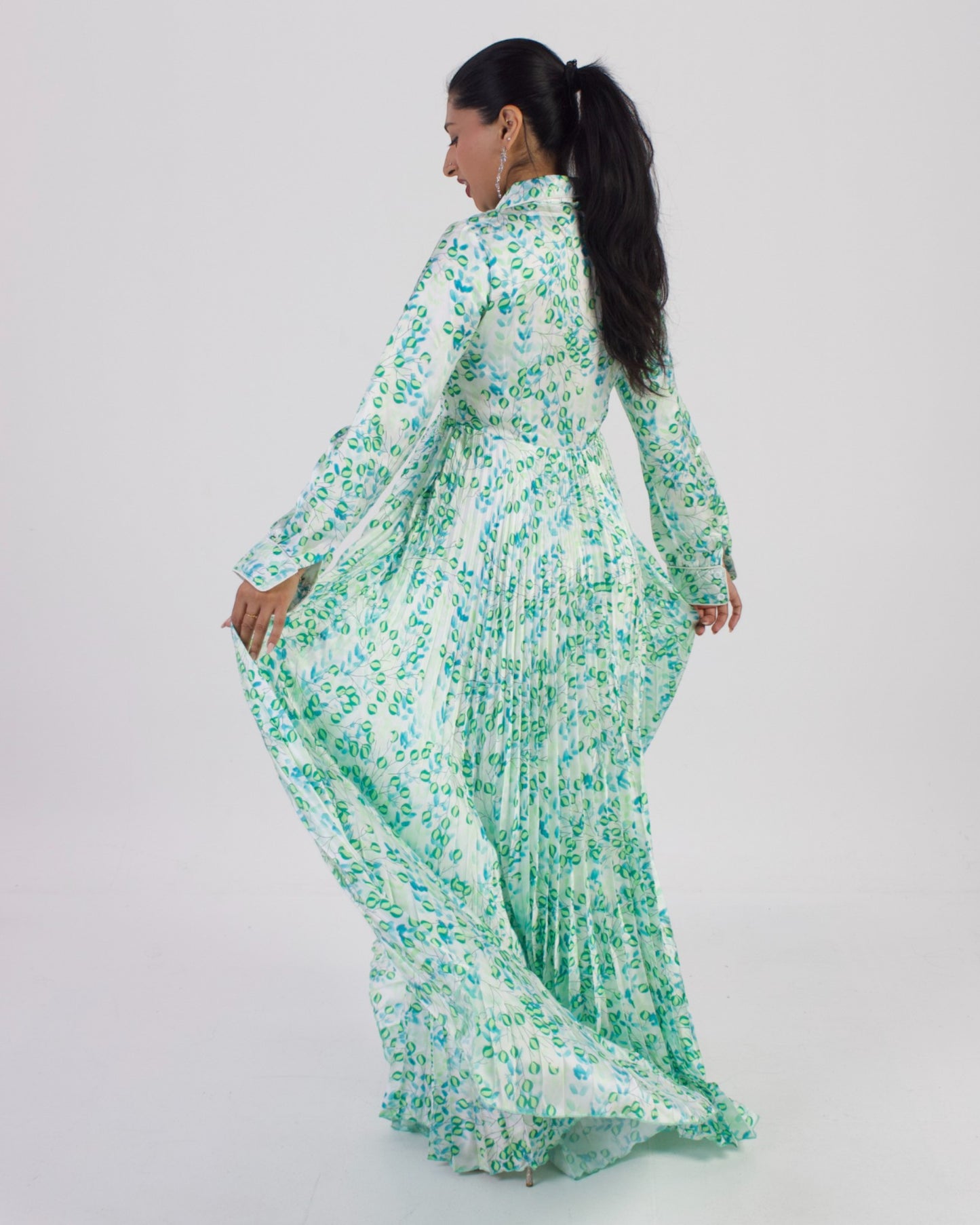 Sage Bloom Maxi Dress