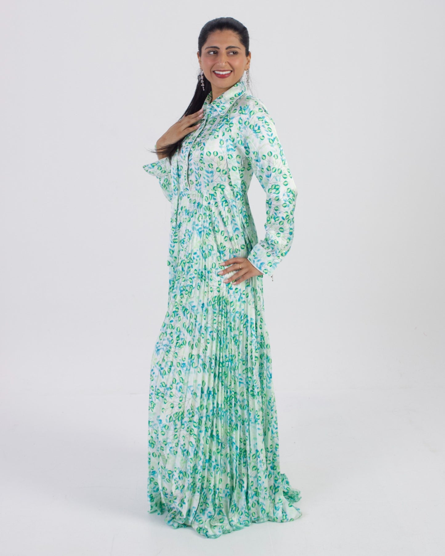 Sage Bloom Maxi Dress